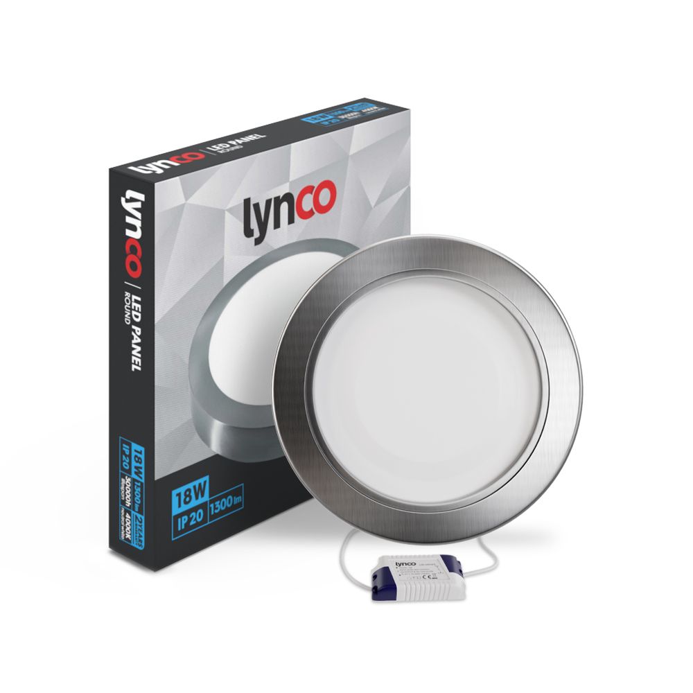 LED Панел ОГ, хром (18W, 4000K) Lynco