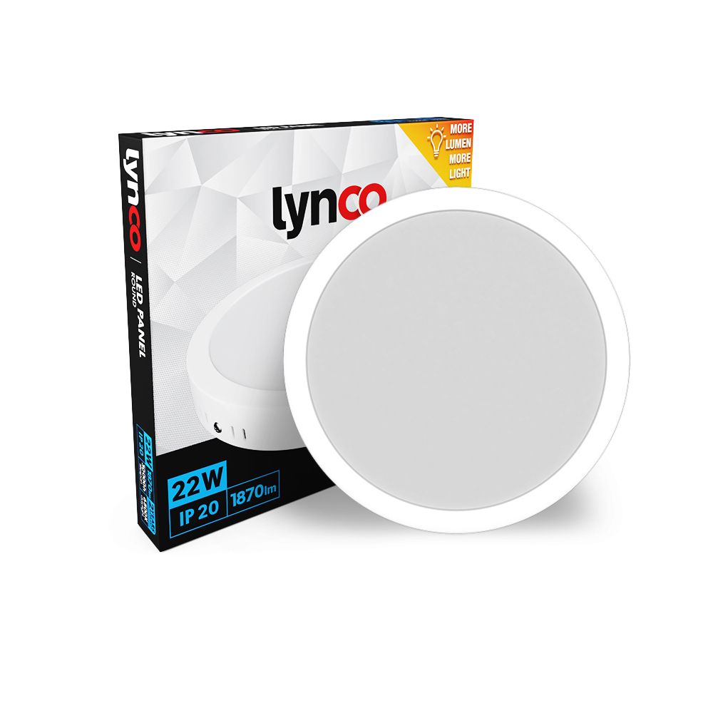LED Панел ОГ пластичен (22W, 6500K) Lynco