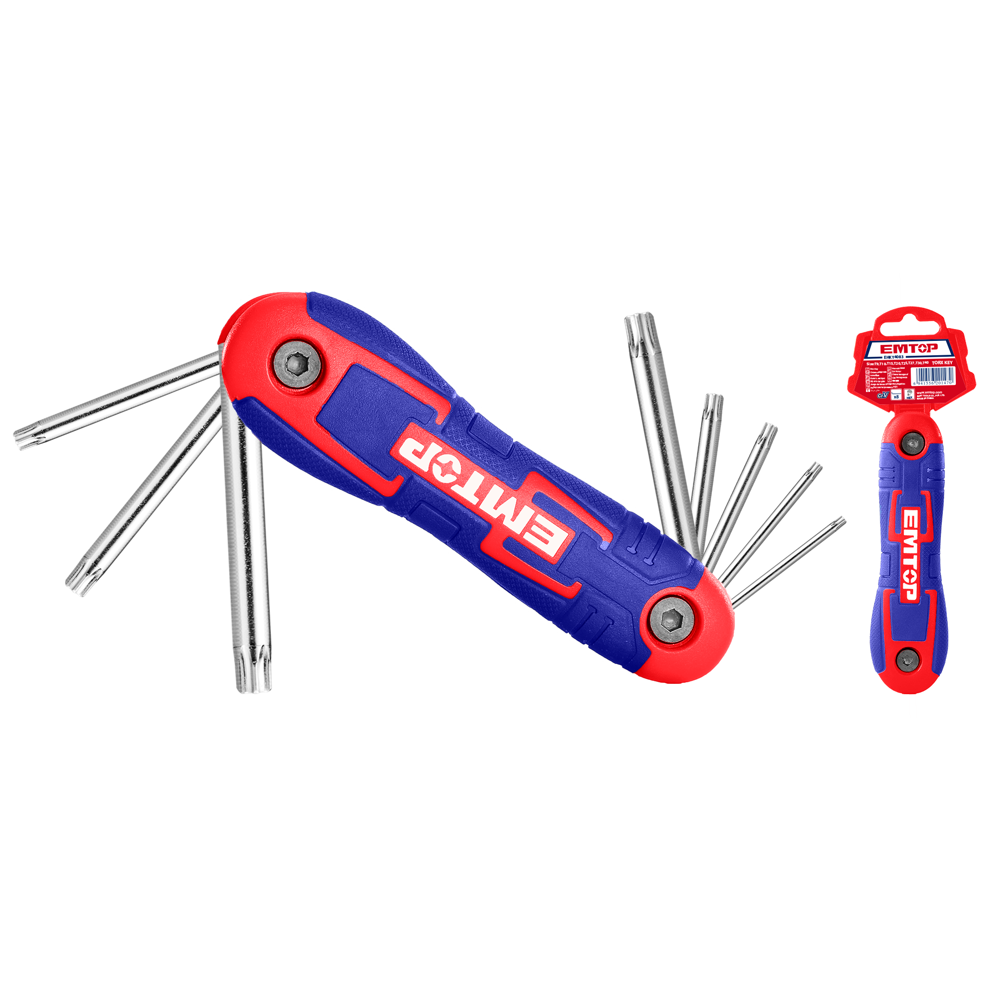 Комплет од 8 torx клучеви EHKY4083 Emtop