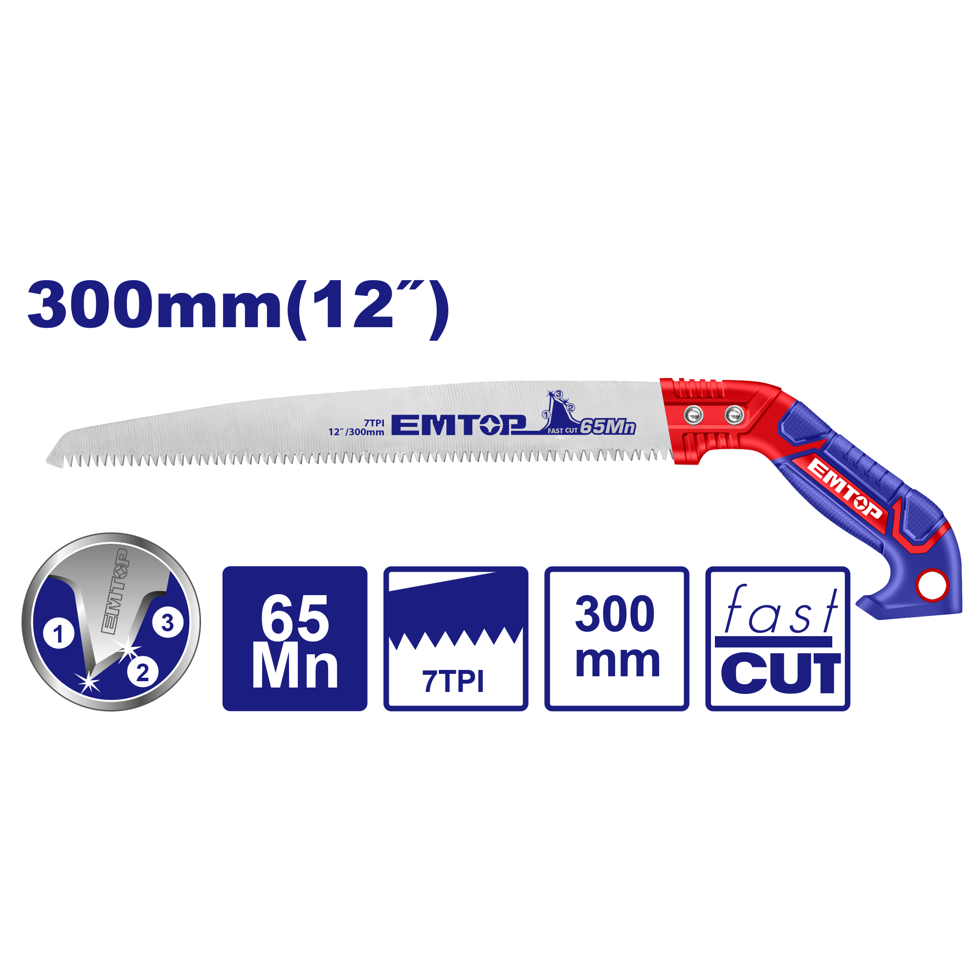 Рачна пила 300мм 7TPI EHASP3001 Emtop