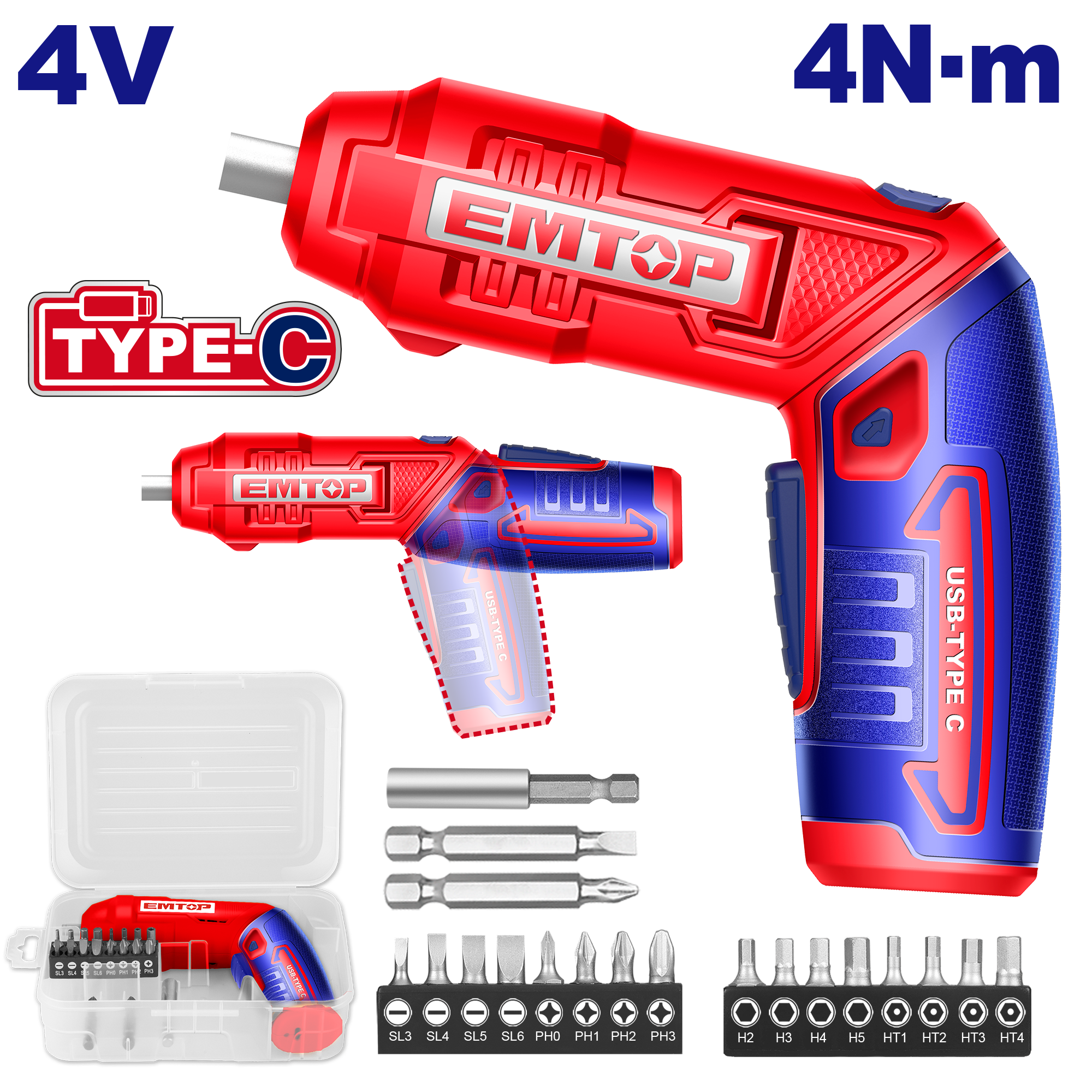 Батериски одвртувач ECSR0408 Emtop