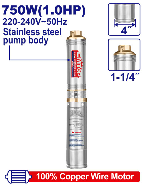 Потопна пумпа ракета 750W EWPPD07501 Emtop