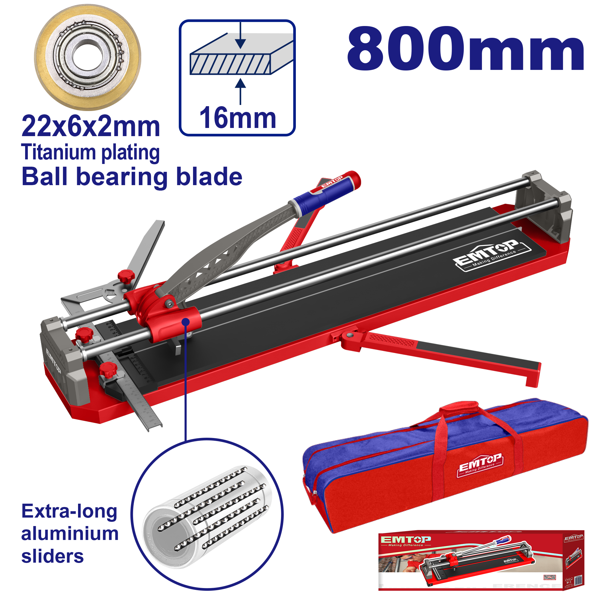 Секач на плочки 800мм ETCR8006 Emtop