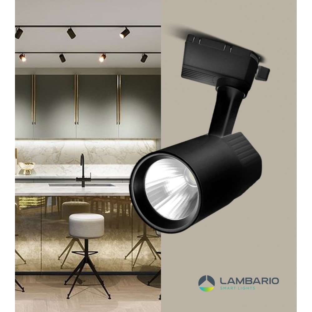 Спот за на шина црн 20W Lambario