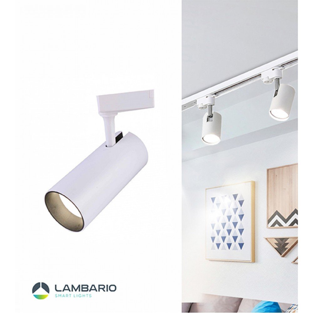 Спот за на шина бел 30W Lambario