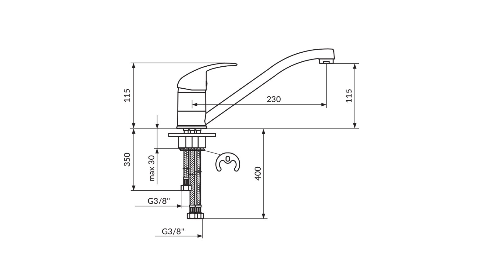 Батерија долга лула за мал бојлерPERLA JP381003 ROSAN