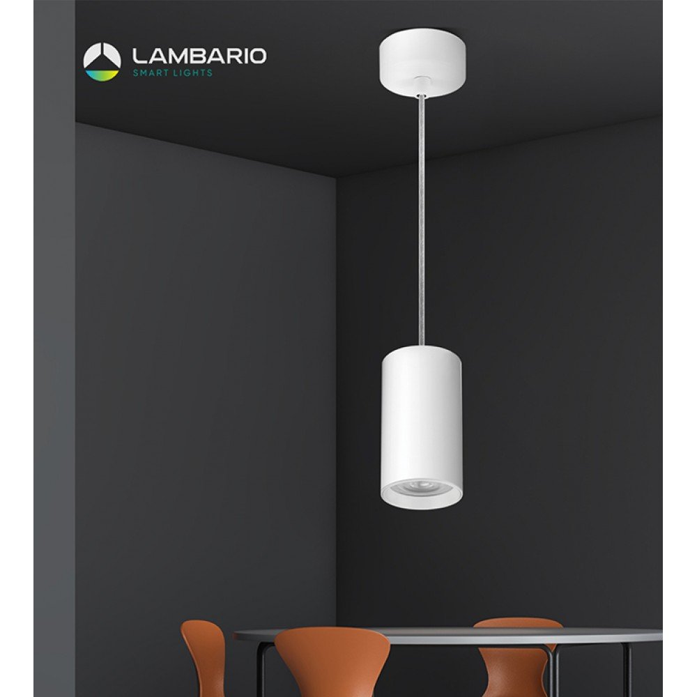 Висечи спот за GU10 бел Lambario