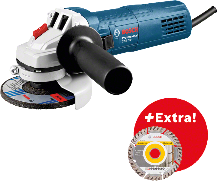 Брусалица Bosch GWS 750-125 + Дијамантски диск 125