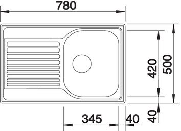 Садопер за во кујна Blanco Tipo 45 S Compact