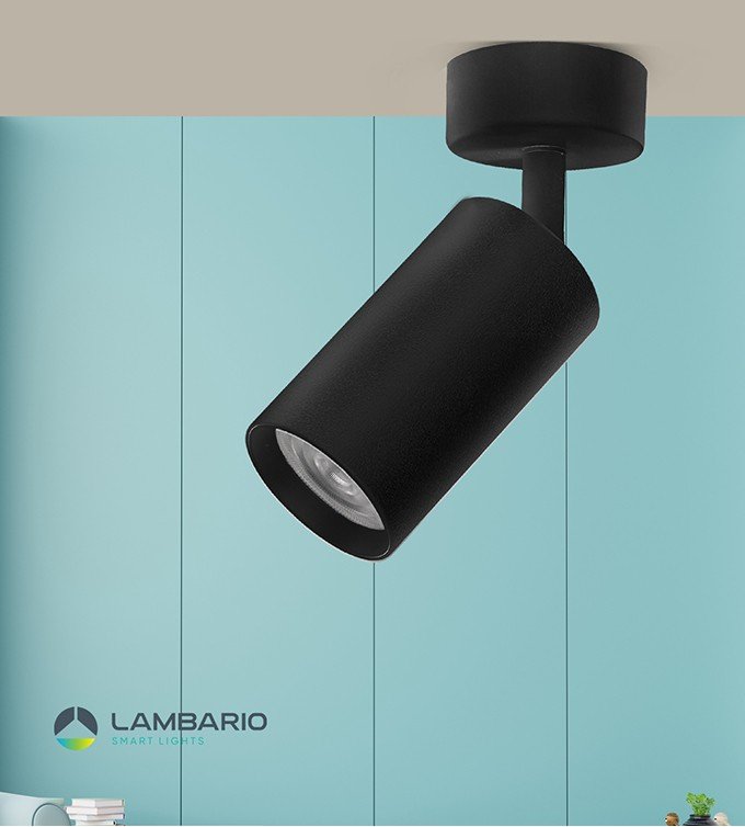 Спот GU10 100мм црн Lambario