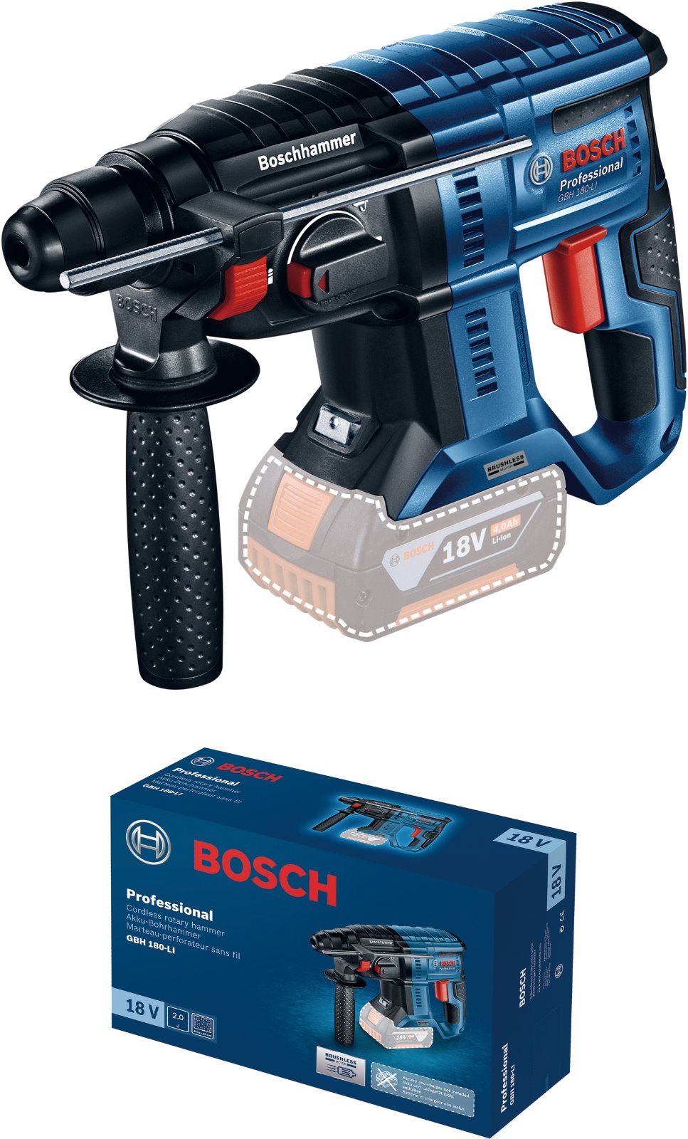 Батериски хилт Bosch GBH 180-LI Solo