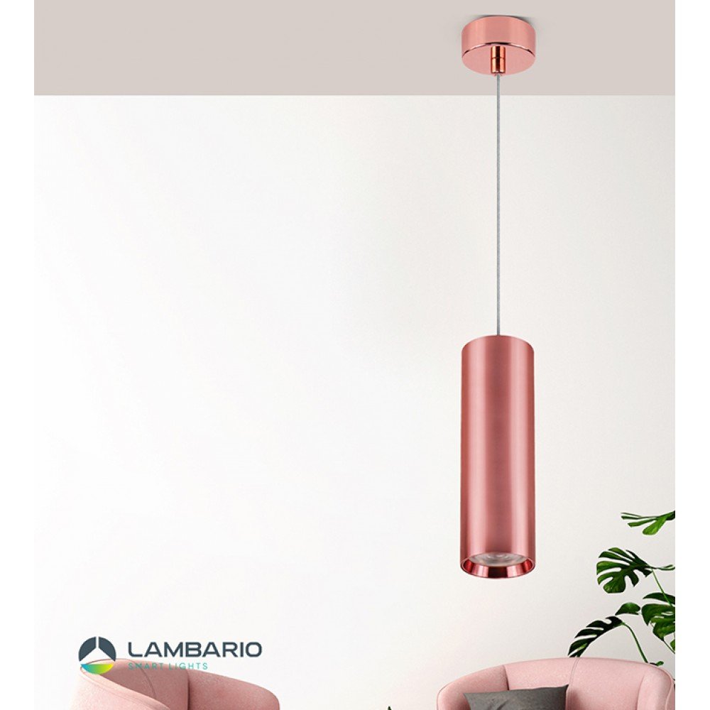 Висечи спот за GU10 rosegold Lambario