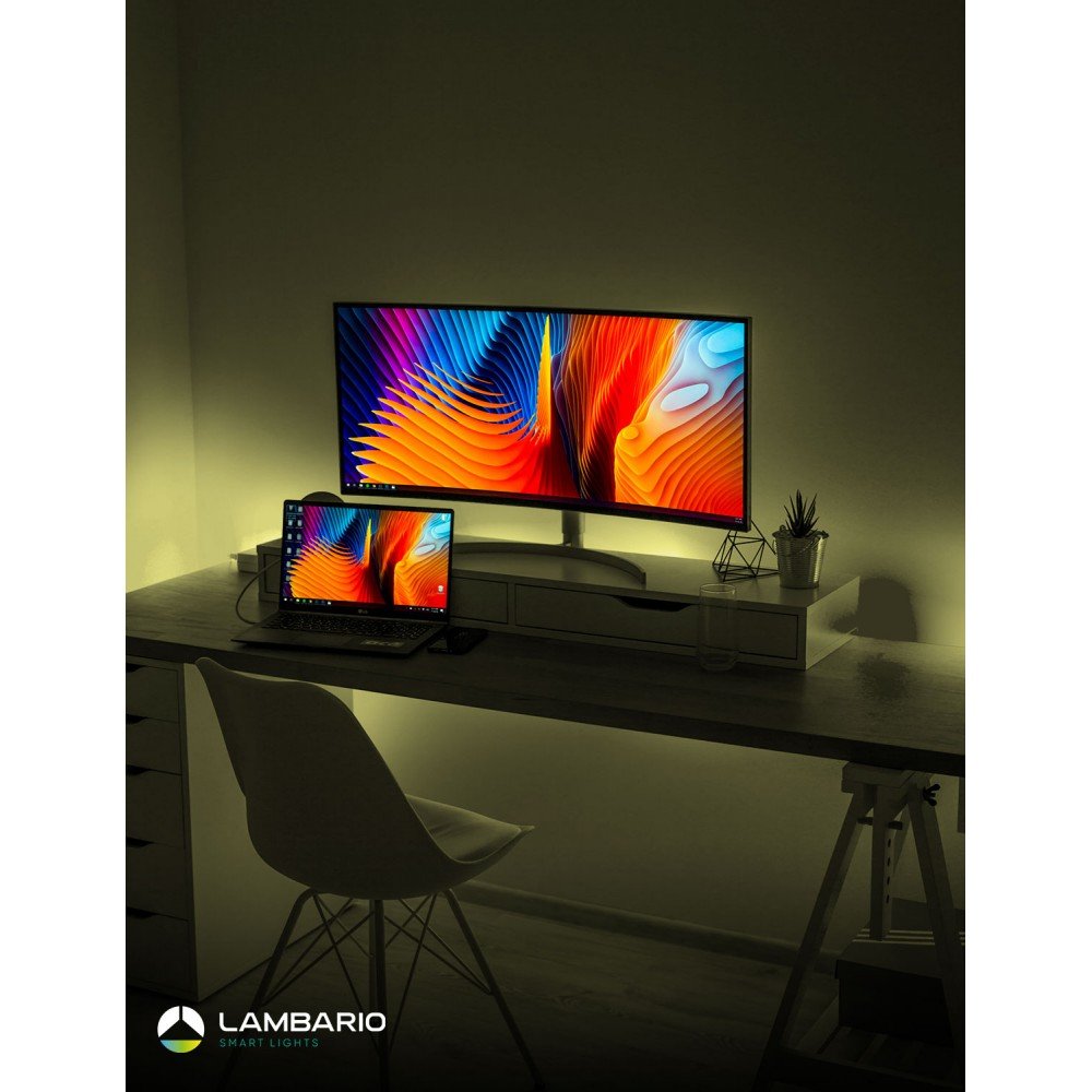 Лед лента 12V 14.4W 3000к 5m Lambario