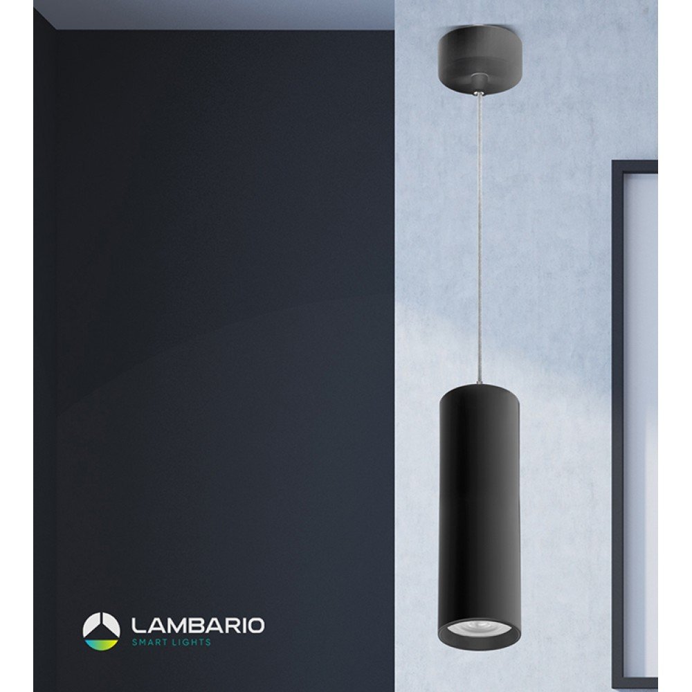 Висечи спот за GU10 црн Lambario
