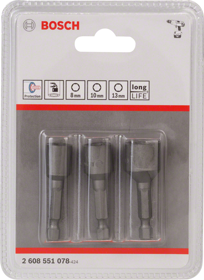 Клуч насаден 8,10,13 - 1/4" Bosch