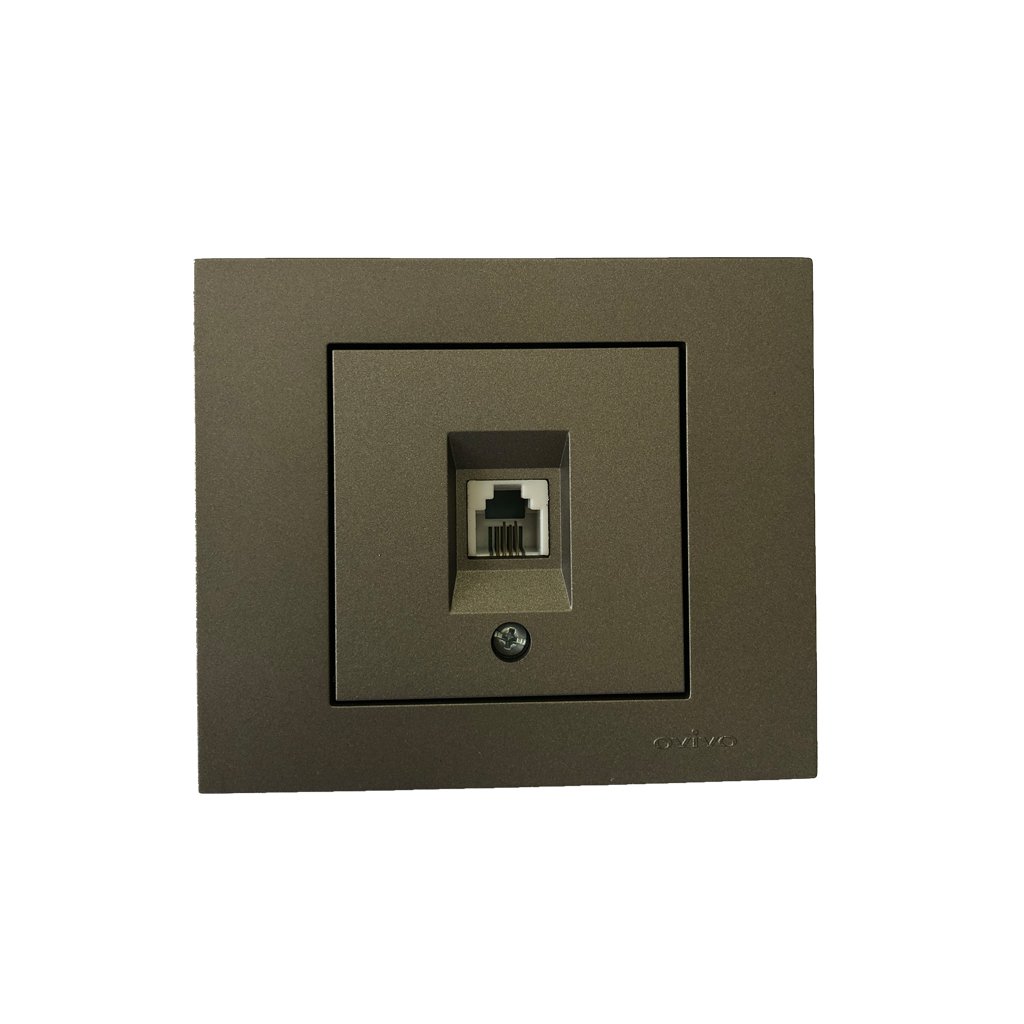 Штекер телефонски 1-ца OVIVO антрацит 400-221