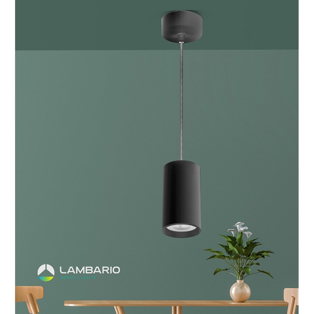 Висечи спот за GU10 црн Lambario