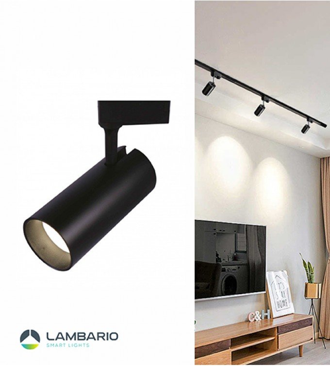 Спот за на шина црн 10W Lambario