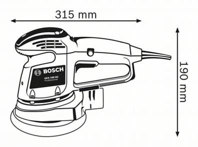 Брусалица Bosch 340W - ексцентрична GEX 150 AC