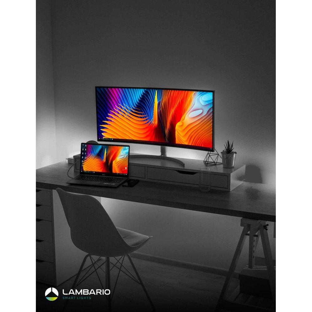 Лед лента 12V 14.4W 6400к 5m Lambario